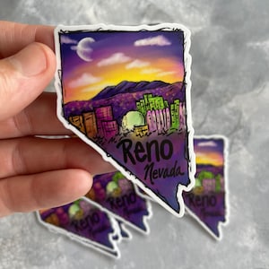 Reno Nevada Sunset Sticker