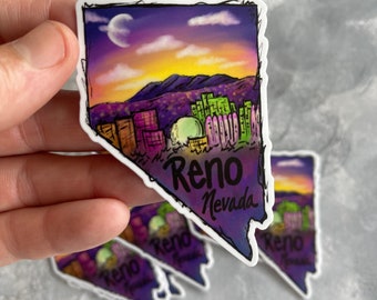 Reno Nevada Sunset Sticker