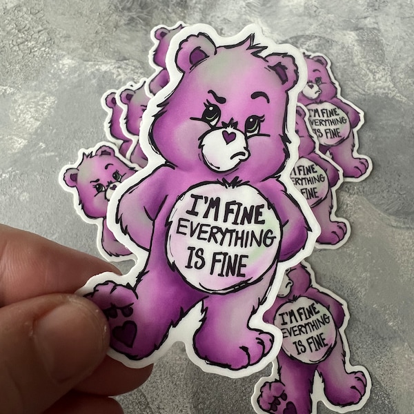 Pink Care Bear Sticker