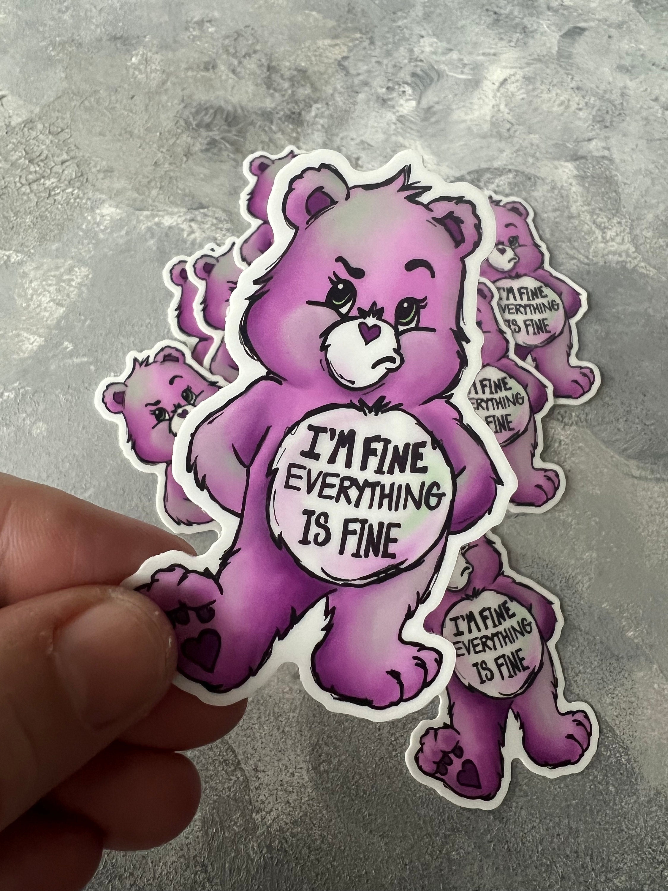 Care More Care Bear Sticker for Sale by screengirl
