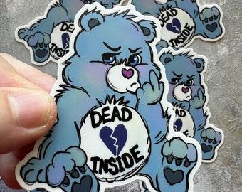 Dead Inside Care Bear Sticker