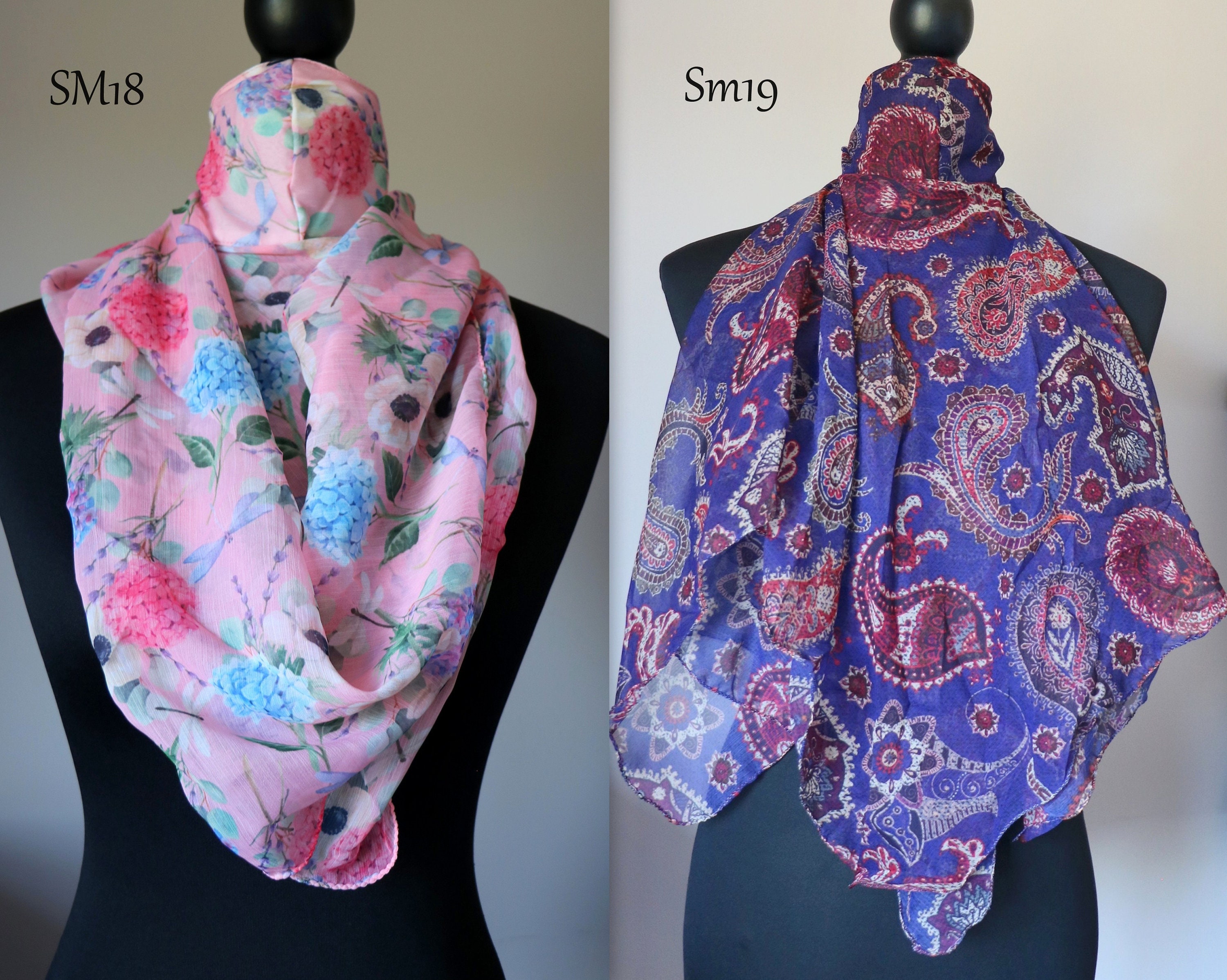 Scarfmasks Weightless Chiffon Scarves Face Covers With Etsy UK