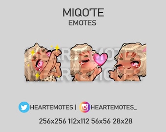 FFXIV Miqo'te Twitch Emotes | 3 Pack