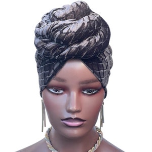 PreTied Turban | Head Wraps For Chemo | Pretied Head Wrap | Alopecia Wrap | Pre tied Head Scarf | Full Coverage Turban | Gift for wife&mum