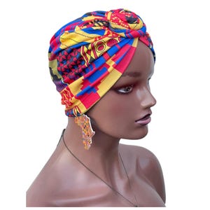Pre -Tied Cotten  Turban, Pre-Tied Head wrap, Turban / Head Tie/ Stay In Place Head Tie, Women’s Turban, Gift for mum&sisters