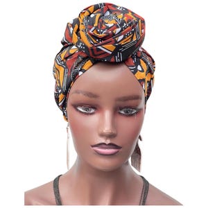 Satinlined PreTied Turban | Pre Tied Head Wrap | Alopecia Wrap | Pre tied Head Scarf | Full Coverage Turban | Gift for wife&mum