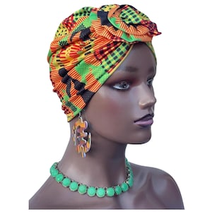 PreTied Turban | Pre Tied Head Wrap | Alopecia Wrap | Pre tied Head Scarf | Full Coverage Turban | Gift for wife&mum