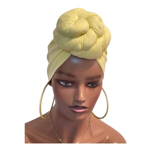 PreTied Turban, Pre-Tied Head Wraps, Gift for mum, Alopecia Wrap, Head wraps, Full Coverage Turban, Turban, Headwrap, Gift for wife,