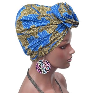 Satinlined  PreTied Turban | Pre Tied Head Wrap | Alopecia Wrap | Pre tied Head Scarf | Full Coverage Turban | Gift for wife&mum