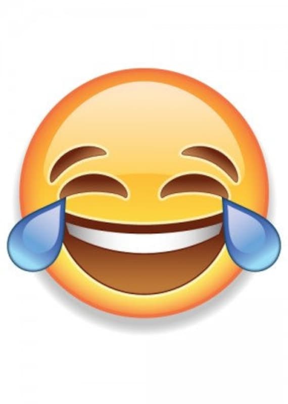 Laughing Emoji Cut Out Etsy