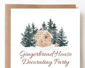 Gingerbread House Decorating Party Invitation, Gingerbread Invite, Editable Template, Digital Invitation, INSTANT DOWNLOAD