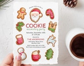 Christmas Cookie Decorating Party Invitation, Holiday Cookie Decorating Invite, Printable Cookie Decorating Party Invite, Digital Download