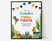 Final Fiesta Bachelorette Party Decor, Mexico Bachelorette Welcome Sign, Printable Party Sign, 8x10, F149