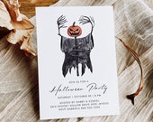 Halloween Invitation, Halloween Party Invite for Adults, Modern Minimalist Halloween, Scary Invite, Printable, Digital, Text, Instant