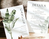 Cancun Bachelorette Party Invitation, Cancun Printable Itinerary, Tropical Bachelorette Invite, Beach Bachelorette Invitation, Download