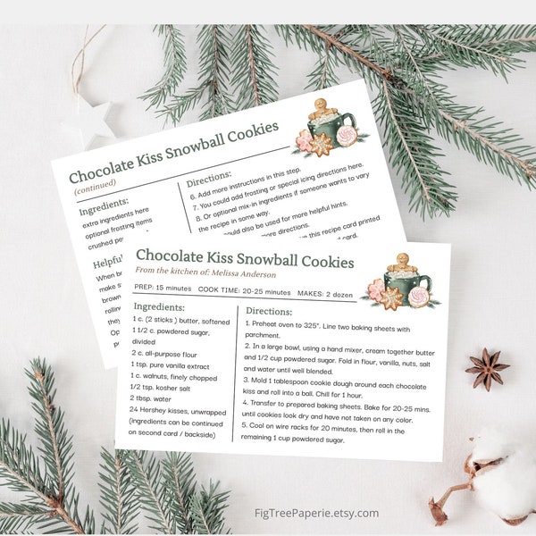 Cookie Exchange Recipe Card Template, Gingerbread Man Cookie Exchange, Cookie Swap Recipe Card, Editable Christmas Recipe Card, F159