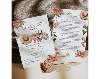 Invitation EVJF Boho, invitation week-end EVJF Mexique, itinéraire EVJF plage, EVJF tropical, Tulum, F103