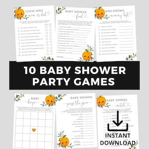 Little Cutie Baby Shower Games Bundle, Printable Little Cutie Baby Shower Games, A Little Cutie is on the Way Games, Instant Download, F151