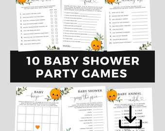 Little Cutie-Baby-Dusche-Spiele Bundle, druckbare Little Cutie-Baby-Dusche-Spiele, A Little Cutie ist unterwegs Spiele, Instant Download, F151