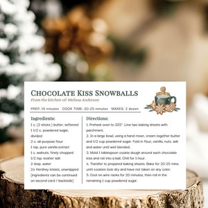 Cookie Exchange Recipe Card Template, Gingerbread Man Cookie Exchange, Cookie Swap Recipe Card, Editable Christmas Recipe Card, F161