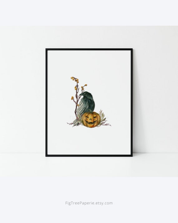 Halloween Printable, Modern Halloween Wall Art, Halloween Wall Decor, Gothic Art, Digital Print