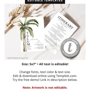 Tulum Bachelorette Weekend Invite Itinerary, Mexico Bachelorette Invite, Tulum Before the Groom Bachelorette, Printable image 3