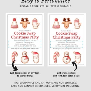 Cookie Swap Invitation, Christmas Cookie Swap Party Invite, Holiday ...