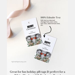White Elephant Party Favor Tag, White Elephant Gift Tag, Printable ...