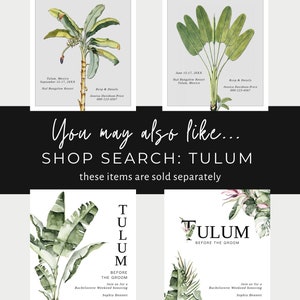Tulum Bachelorette Weekend Invite Itinerary, Mexico Bachelorette Invite, Tulum Before the Groom Bachelorette, Printable image 4