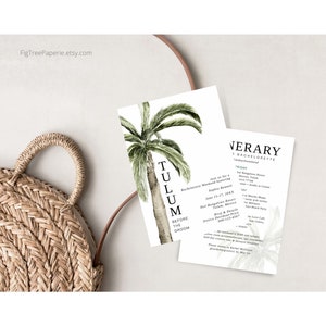 Tulum Bachelorette Weekend Invite Itinerary, Mexico Bachelorette Invite, Tulum Before the Groom Bachelorette, Printable image 5