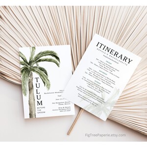 Tulum Bachelorette Weekend Invite Itinerary, Mexico Bachelorette Invite, Tulum Before the Groom Bachelorette, Printable image 8