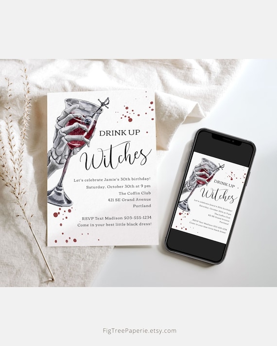 Girls Night Out Invitation, 30th Birthday Invite, Halloween Girls Night Out Invite, Ladies Night Invite, Editable, Printable, Digital, Text