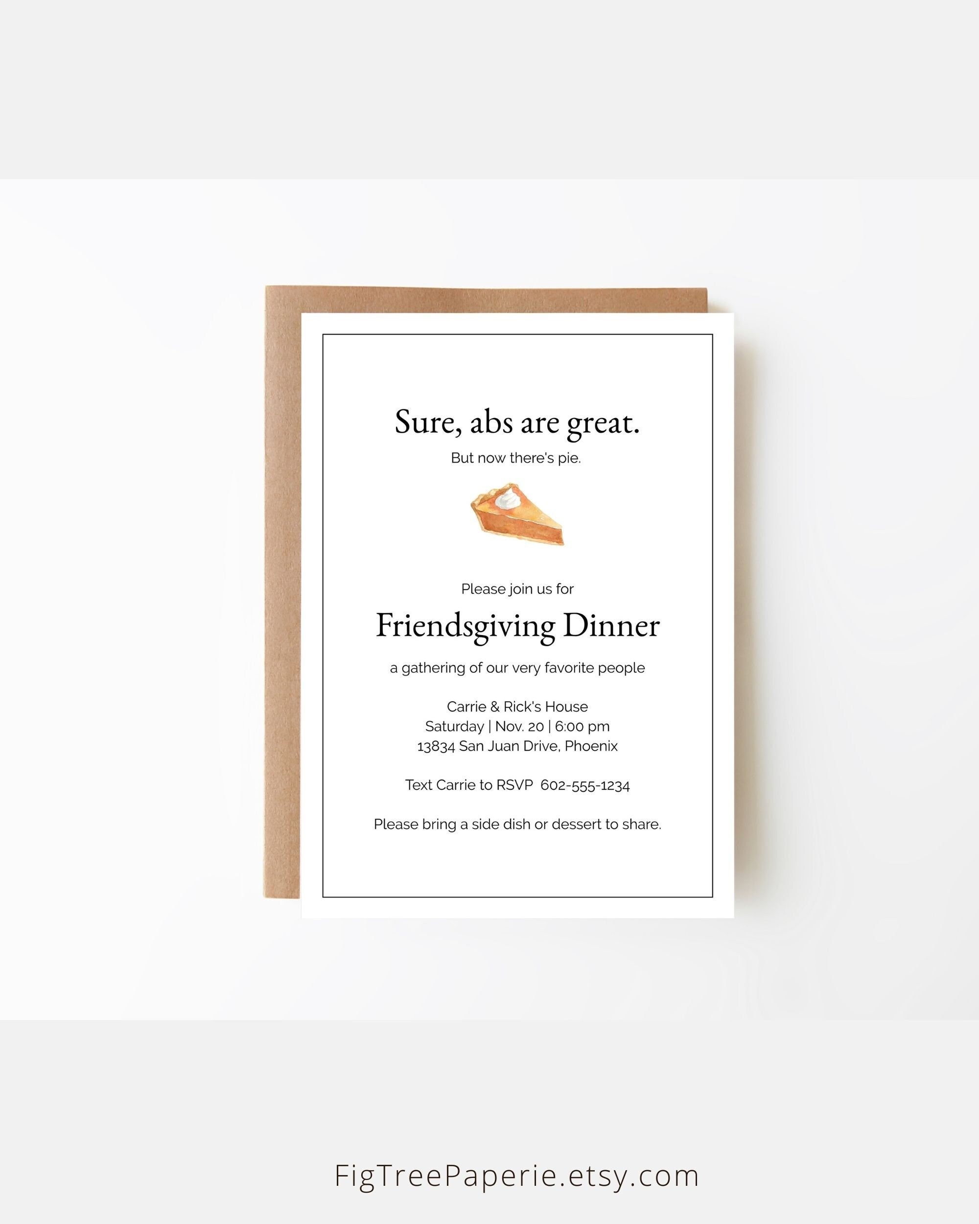 Friendsgiving invitations discount