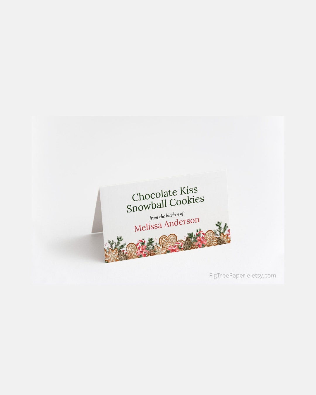 Christmas Cookie Exchange Food Labels, Holiday Cookie Swap Food Label ...