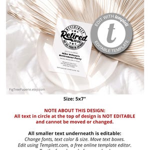 Retirement Party Invitation Men, Funny Retirement Invite Man, 2026 Digital Printable Retirement Invitation image 4