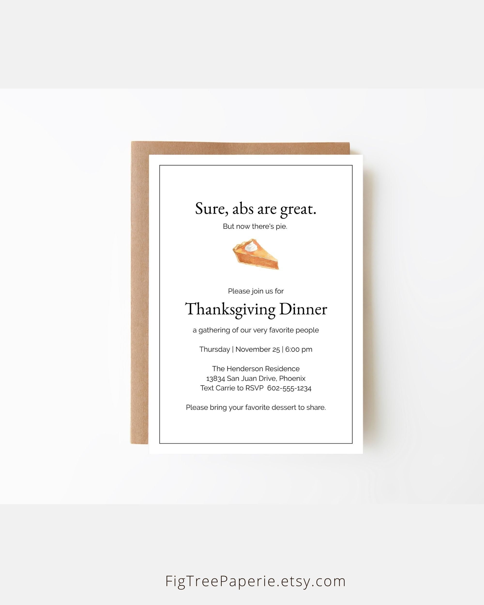 thanksgiving invitation, funny thanksgiving invitation