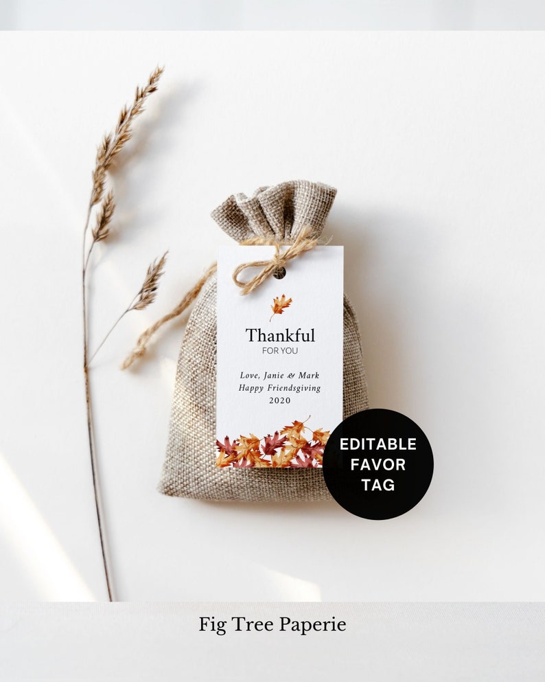 Friendsgiving Party Favor Tags Friendsgiving Favor Bags Gift Etsy