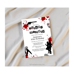 Murder Mystery Party Invitation, Murder Mystery Birthday Invitation, Escape Room Party ...