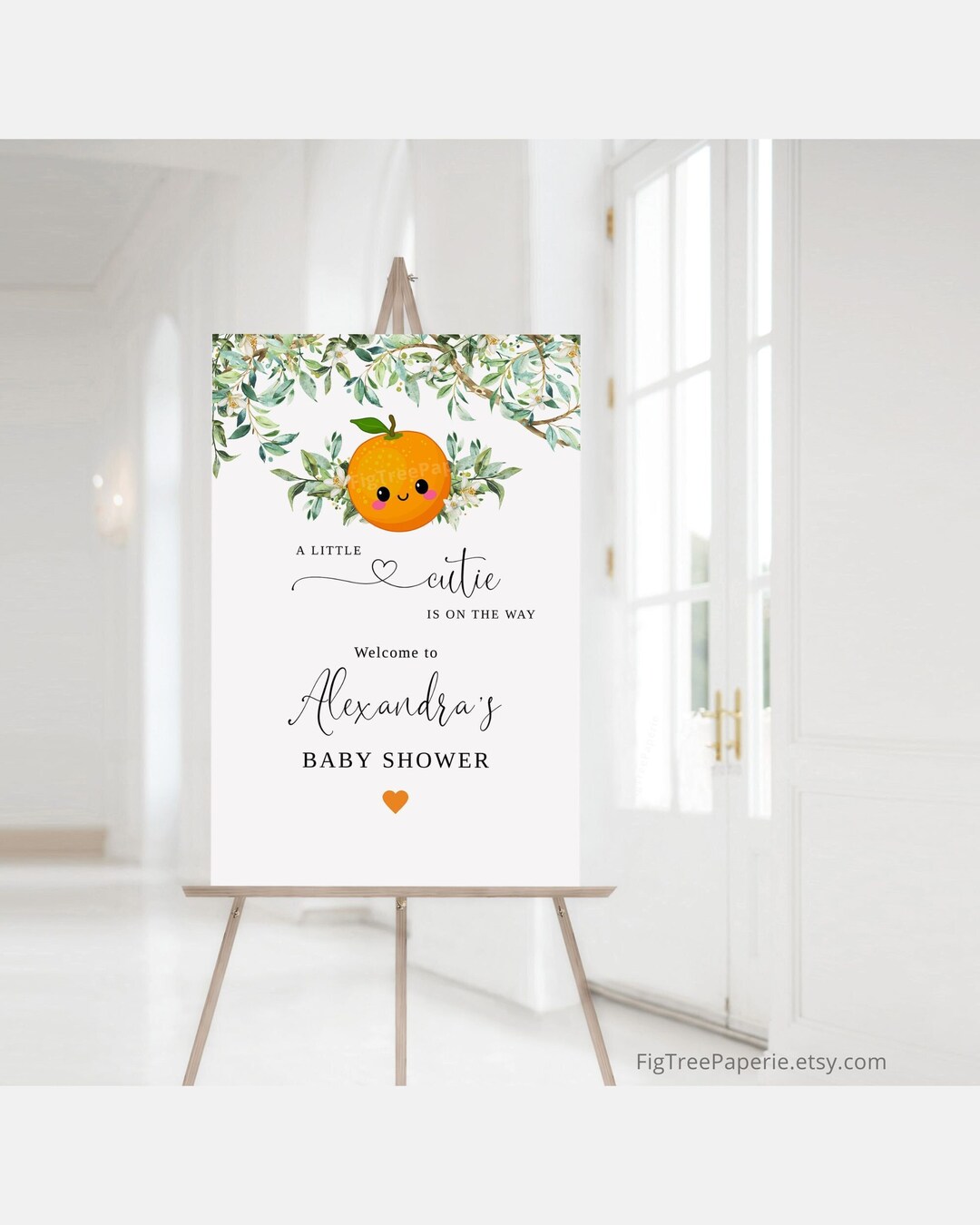 Hello Cutie Sign Little Cutie Baby Shower Welcome Sign, A Cutie is on the Way Welcome ...