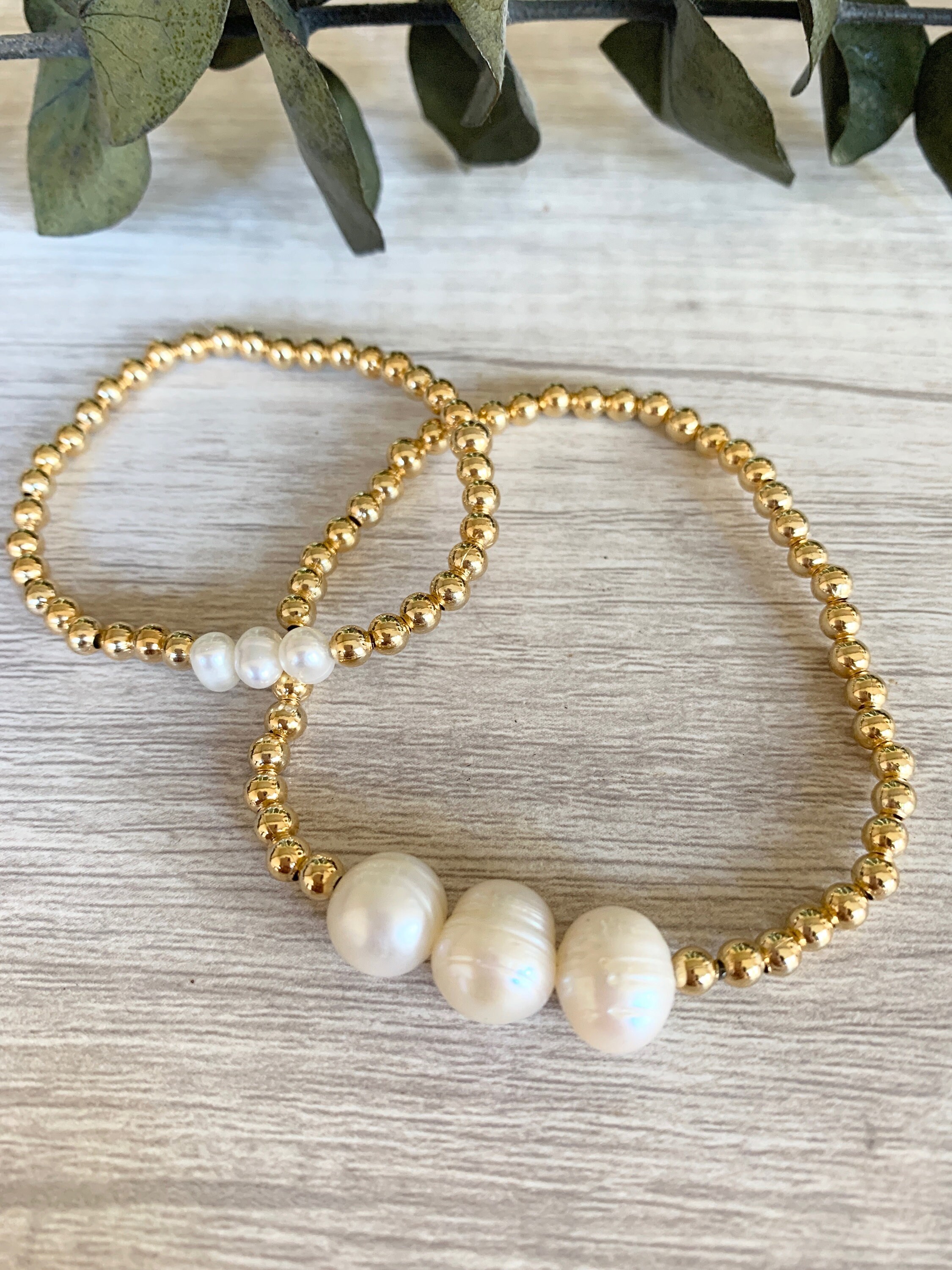 Gold Beaded Bracelet Gold Filled Beaded Bracelet Gold Ball Etsy