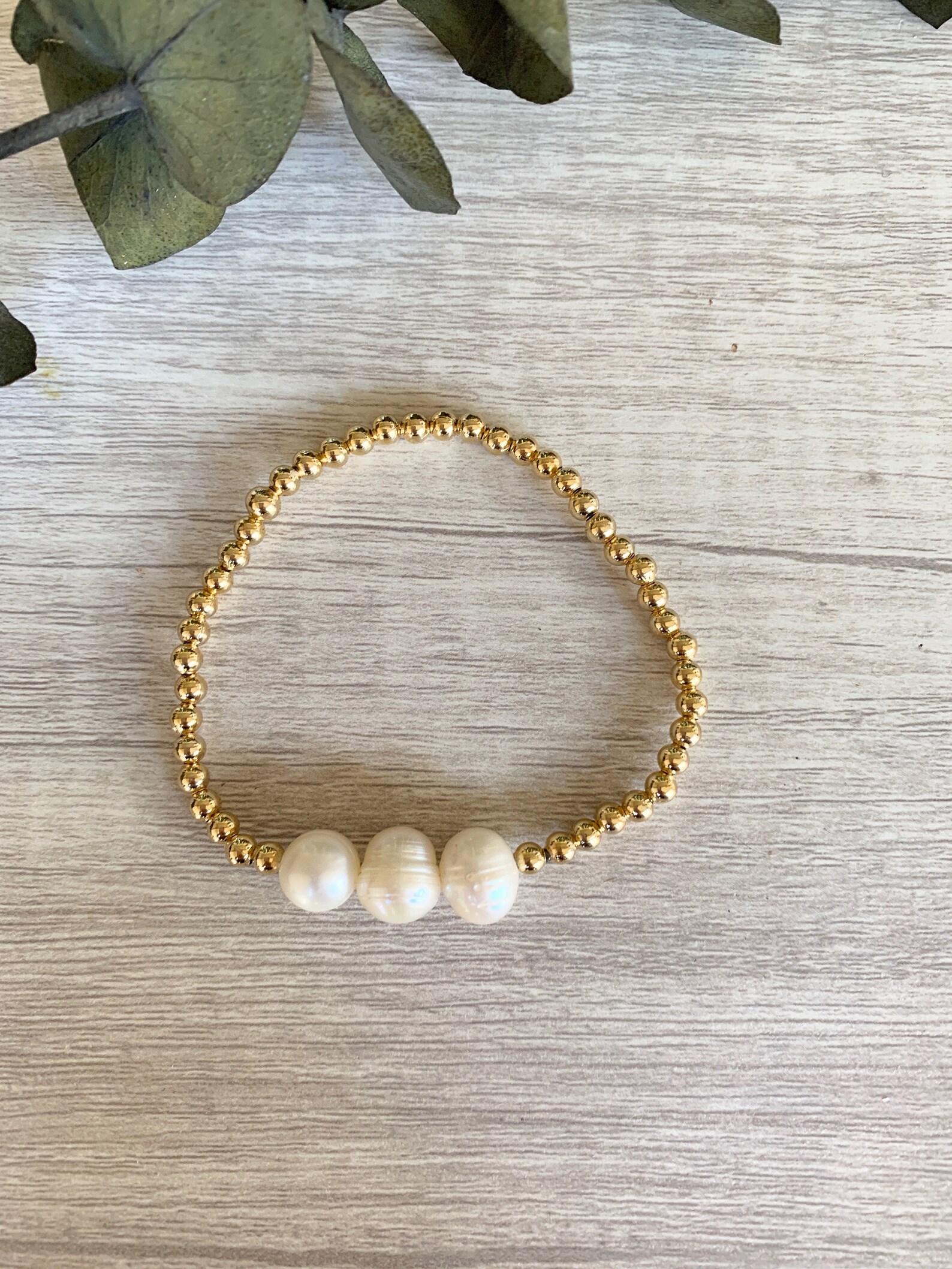 Gold Beaded Bracelet Gold Filled Beaded Bracelet Gold Ball Etsy