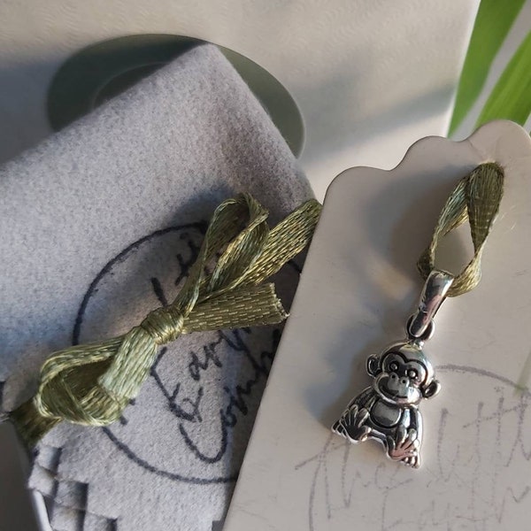 Sterling Silver Cheeky Monkey Pendant, Monkey Pendant, Monkey Jewellery, Silver Monkey, Silver Pendant, Silver Jewellery