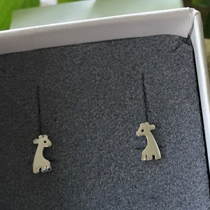 Little Sterling Silver Giraffe Stud Earrings