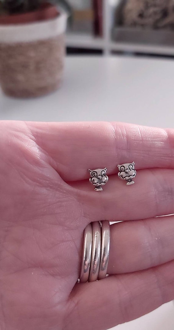 Orecchini A Forma Di Gufo In Argento Sterling 925 – Design Simpatico E Originale Per Bambini E Amanti Dei Gufi - 4