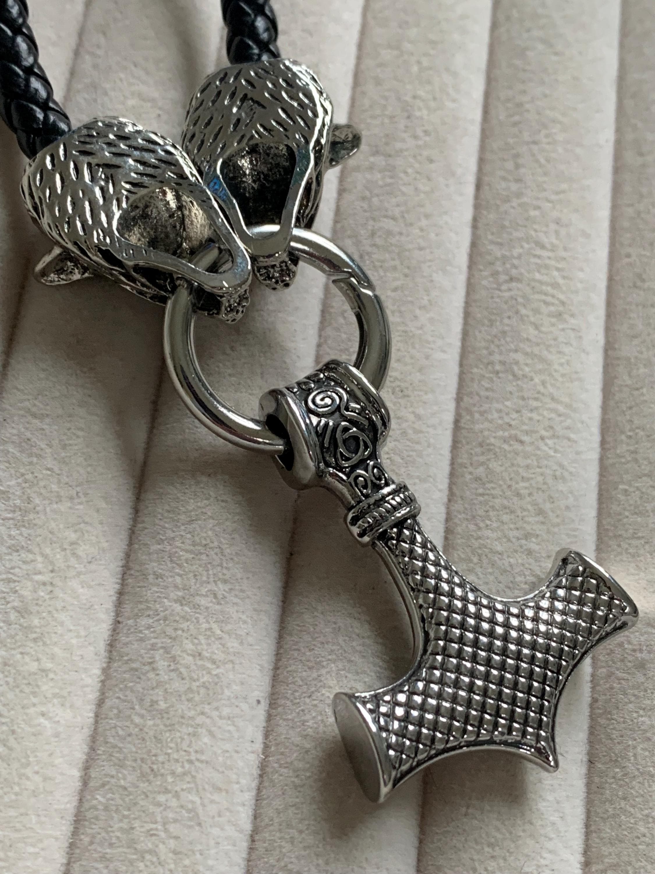 OIDEA Collana Per Uomo Collana In Acciaio Inox Con Pendente Testa Di - Foto 5