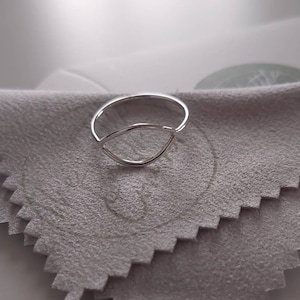Sterling Silber Offener Kreis Ring: Dünnes Band (7 mm)