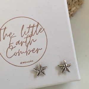 Orecchini a forma di stella marina in argento sterling 925, orecchini a forma di stella marina nel Regno Unito, orecchini a forma di stella marina, orecchini a forma di stella, orecchini a forma di stella, orecchini piccoli, orecchini piccoli, orecchini piccoli,