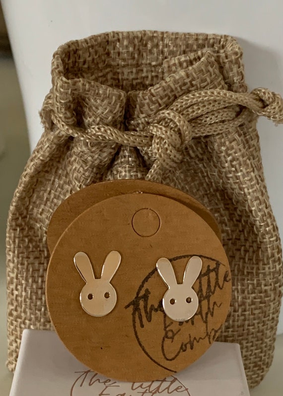 Stecker, Kleiner Hase, 9Kt Gold