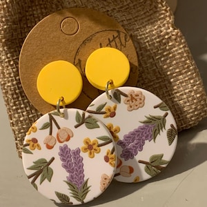 Floral Earrings, Floral Jewellery, Easter gifts, Acrylic Earring, Spring Summer Earrings