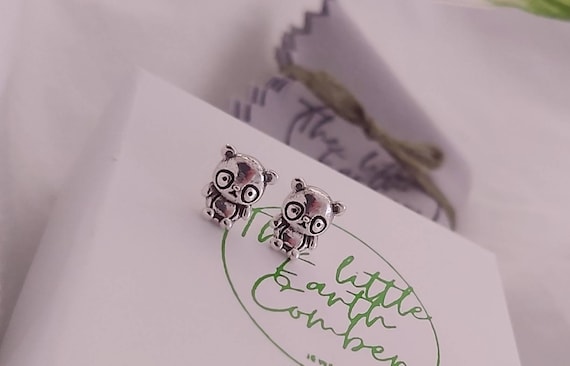 Orecchini panda kawaii in fimo - Gioielli - Orecchini - di Ornella